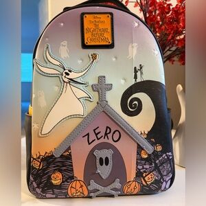 Loungefly Nightmare Before Christmas Zero Haunted Hound Mini Backpack FLAWED